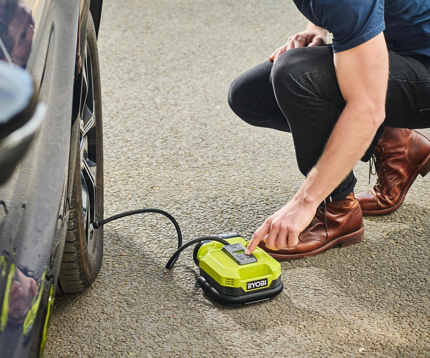 Ryobi RMI18-0 - Compressore e gonfiatore a batteria 18V ONE+ - solo corpo 