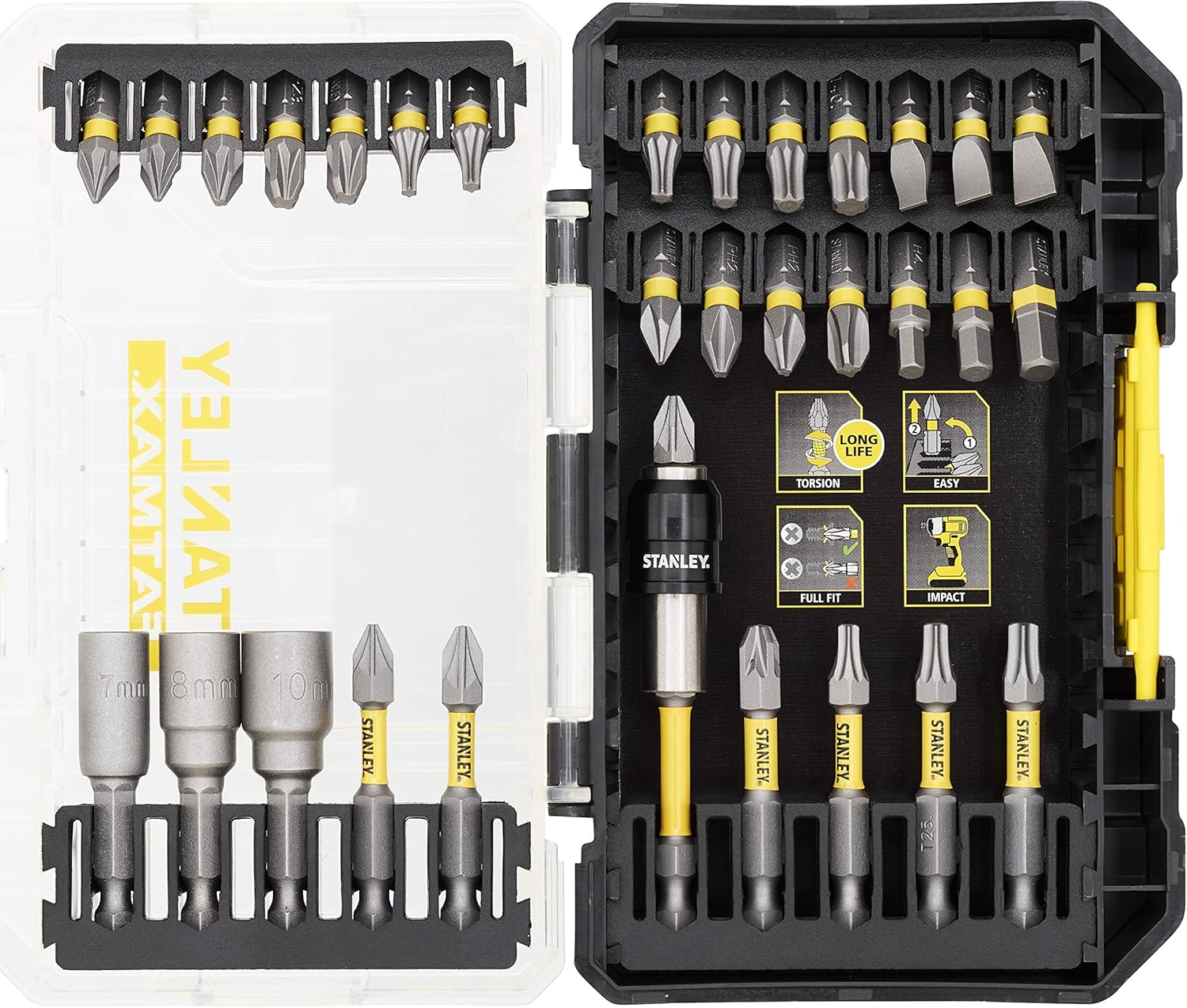 Stanley STA88557-XJ – Set Inserti per avvitatura in cassetta T-stak