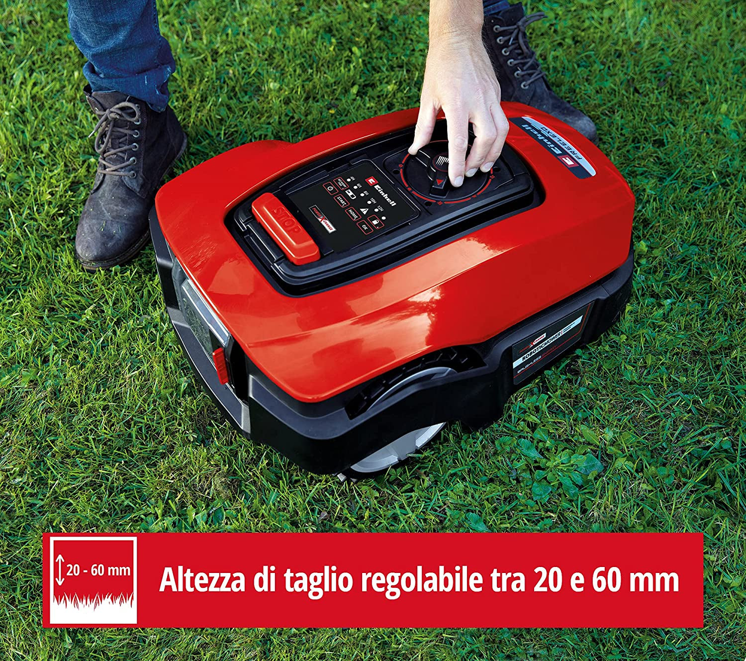 Einhell FREELEXO - Robot rasaerba tagliaerba a batteria 18V Power X Change, fino a 1100mq
