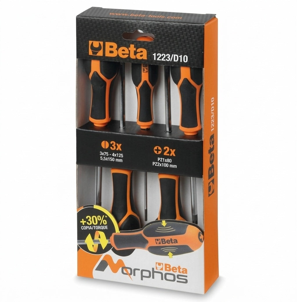 Beta 1223/D10 Serie giraviti Morphos 10 pz