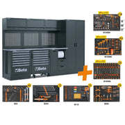 Beta RSC50 2.0 F/445UT - Arredamento per officina con piano in lamiera completo di 411 utensili