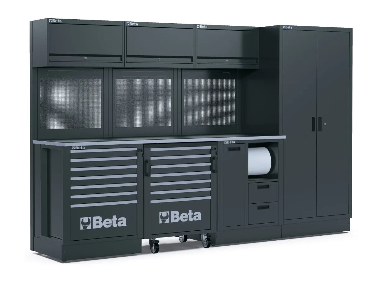 Beta RSC50 2.0 F/445UT - Arredamento per officina con piano in lamiera completo di 411 utensili