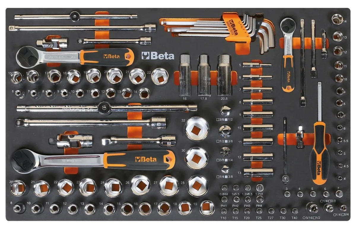 Beta RSC50 2.0 F/445UT - Arredamento per officina con piano in lamiera completo di 411 utensili