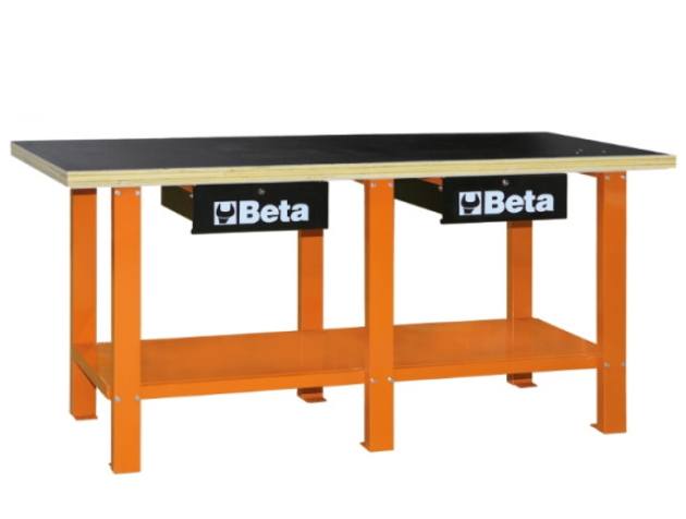 Beta C56W Banco da lavoro con piano di lavoro in legno 2000x720xh898mm colori a scelta