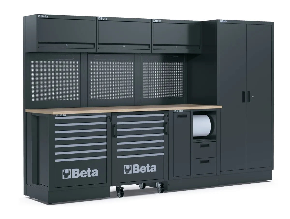 Beta RSC50 2.0 FW/411UT - Arredamento per officina con piano in legno multistrato completo di 411 utensili