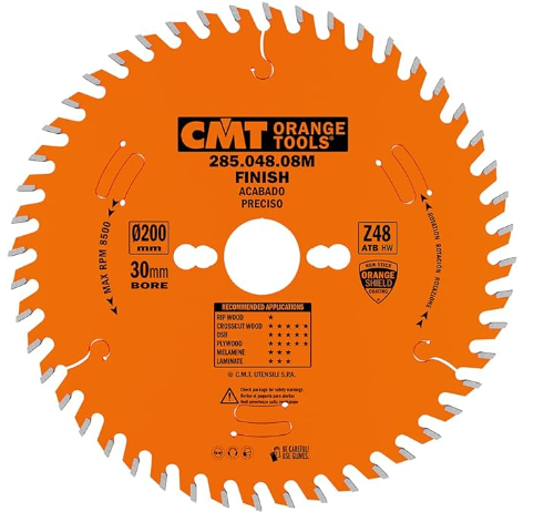 Cmt 285.048.08M Disco per legno da 200 mm dentatura 48 denti , spessore dente 3,2mm