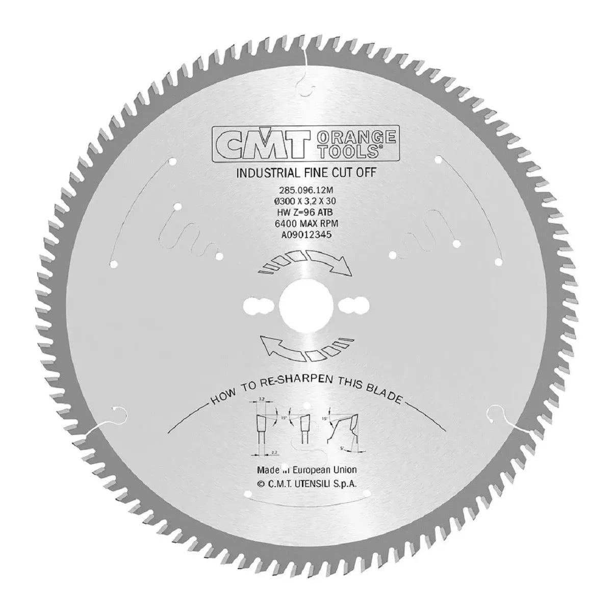 Cmt 285.096.12M Disco industriale per legno Ø 300 mm Z96