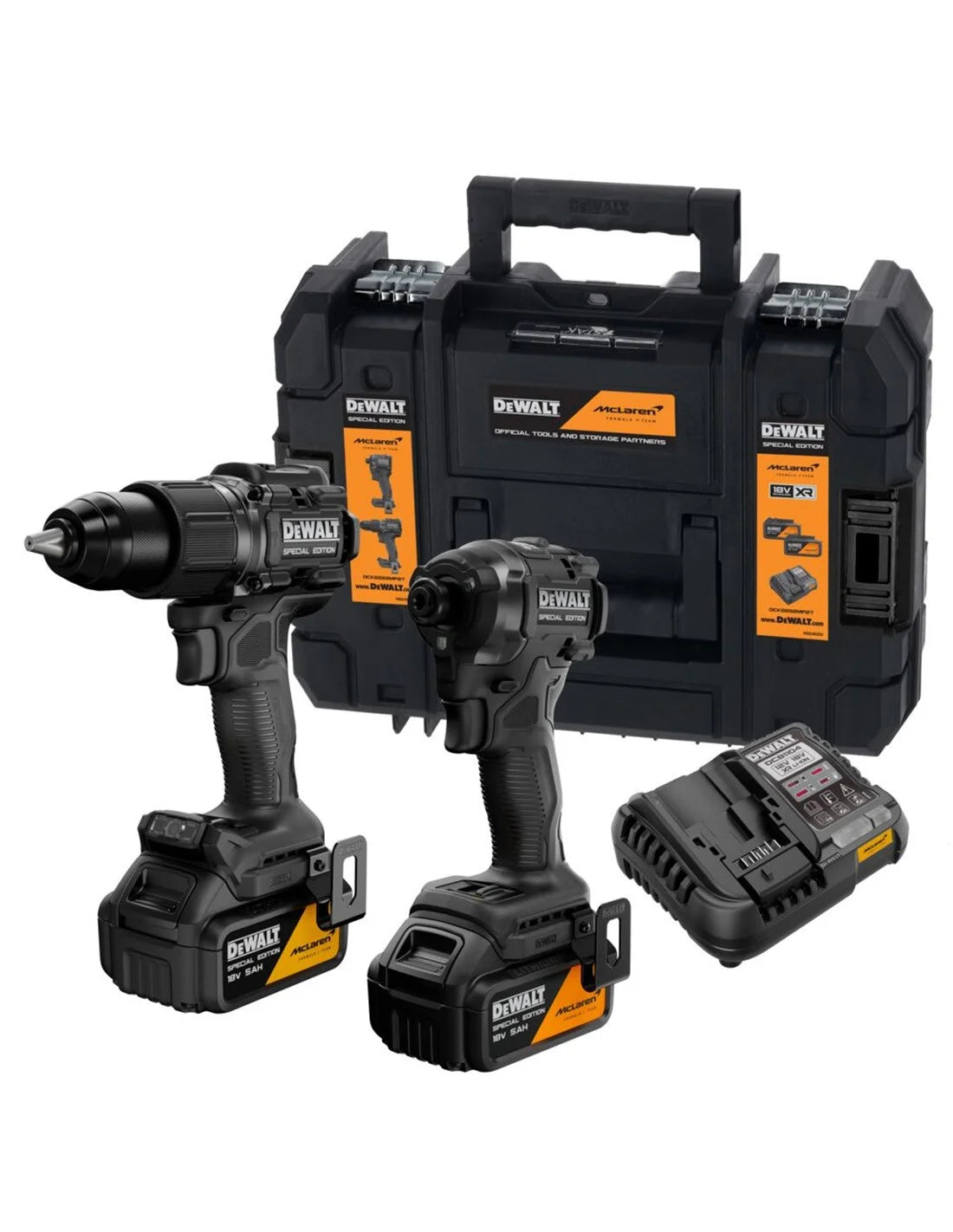 Dewalt DCK2222MM2T kit DCD86 + DCF86 + 2 x 4.0 Ah + DCB1104 + TSTAK II McLaren