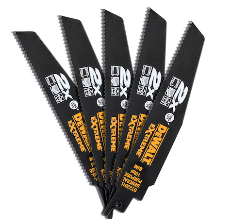 Dewalt DT2301L Set 5 pz lame per gattuccio 152mm x 2,5mm , Multimateriale
