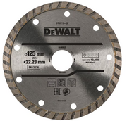 Dewalt DT3712-QZ Disco lama diamantata 125 mm , foro 22,2 mm , funzionamento a secco per smerigliatrice