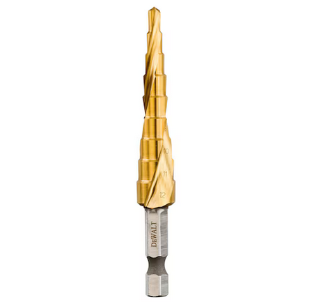 Dewalt DT5026 Punta a gradino EXTREME 6mm - 12mm HEX di impatto (Metal) Titanio Step Drill Bit