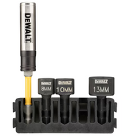 Dewalt DT70826 Chiave a bussola corta e portainserti , totale PZ.4