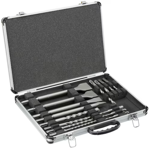 Dewalt DT9679 Set di punte e scalpelli Sds Plus per Calcestruzzo , 15 pezzi in valigetta di alluminio