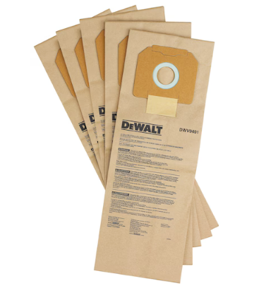 Dewalt DWV9401 Sacchetti raccoglipolvere in carta per DWV900L - DWV901LT - DWV902L/M (5 pezzi)
