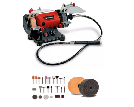 Einhell TC-XG 75 Kit Mola da banco doppia con kit accessori , max 150W - 220V