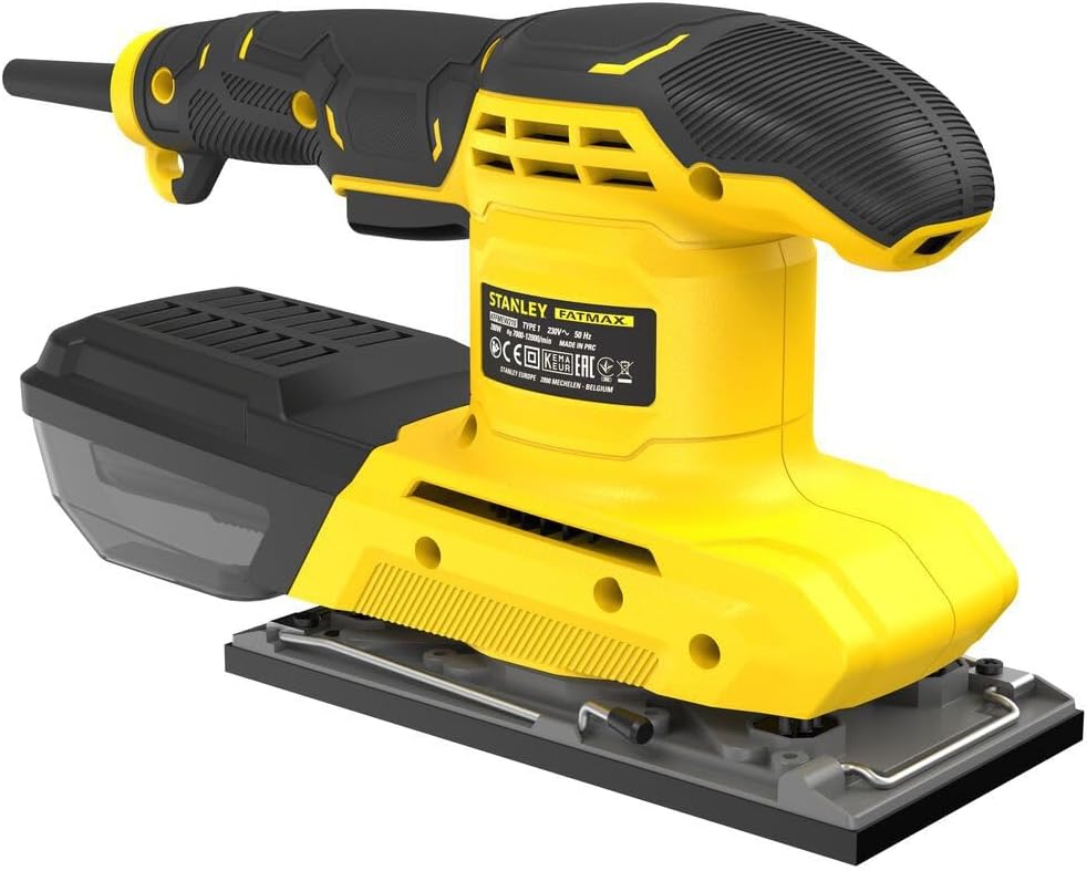 Stanley FMEW214K-QS – Levigatrice orbitale 280W 1/3 di foglio con valigetta