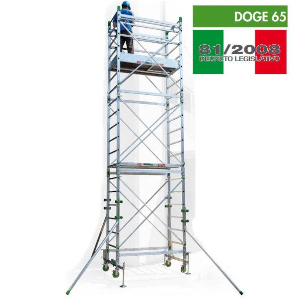 Facal LDG6/6CIT - Trabattello in alluminio Doge65 - Altezza 7,7 m