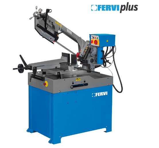 Fervi 0230 Segatrice a nastro a discesa manuale e idraulica gravitazionale 400V - 1500Wtaglio tondo max 250 mm