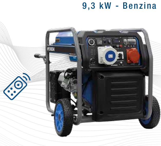 Hyundai 65370 Generatore inverter fullpower max 9,0/9,3 Kw a Benzina 230V-400V