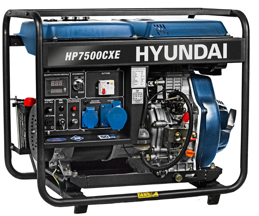 Hyundai 65221 Generatore Diesel 220V con AVR max 5,2 Kw Euro 5