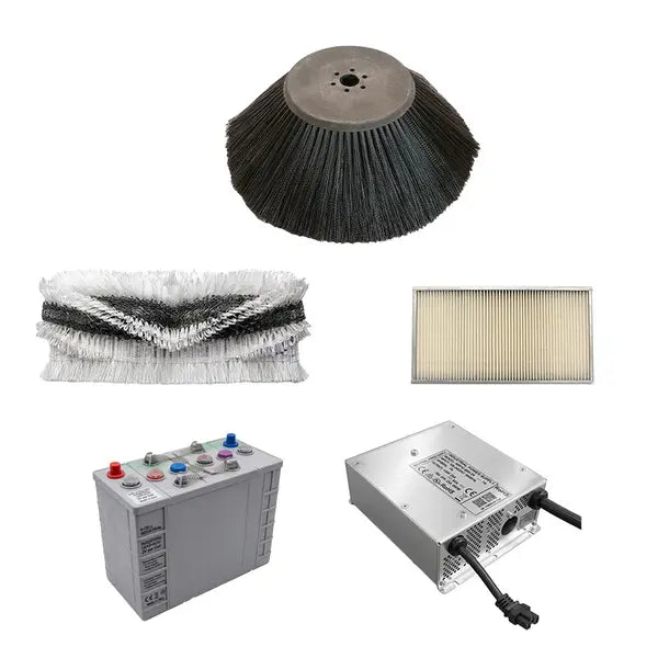 Lavor SLG 700 ET - Spazzatrice trazionata a batteria, incluso batteria al gel e caricabatterie fino a 680 mm di lavoro