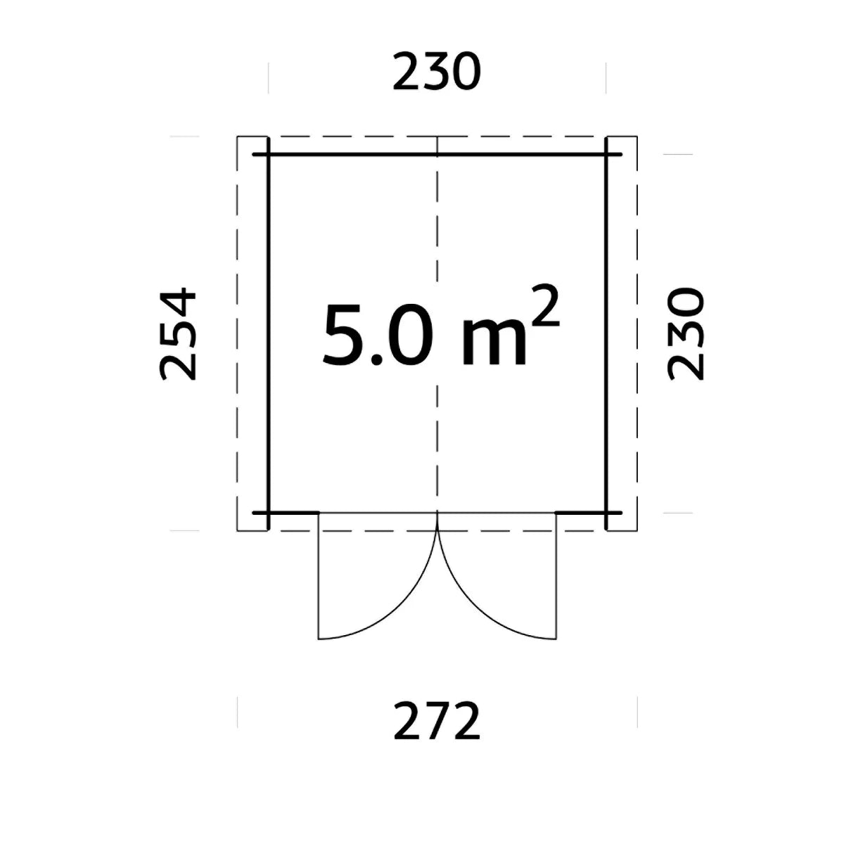 Losa Legnami Arisa - Casetta da giardino in legno impregnato 250x250x235cm
