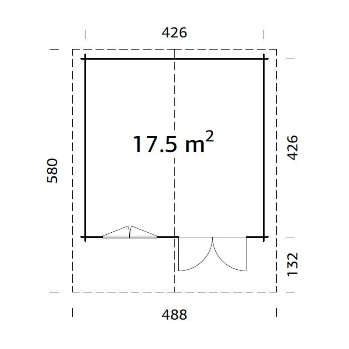 Losa Legnami Britta A - Casetta da giardino in legno impregnato 446x446 cm