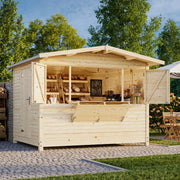 Losa Legnami Chiosco Marian pieghevole - Casetta da giardino in legno impregnato 298x228 cm