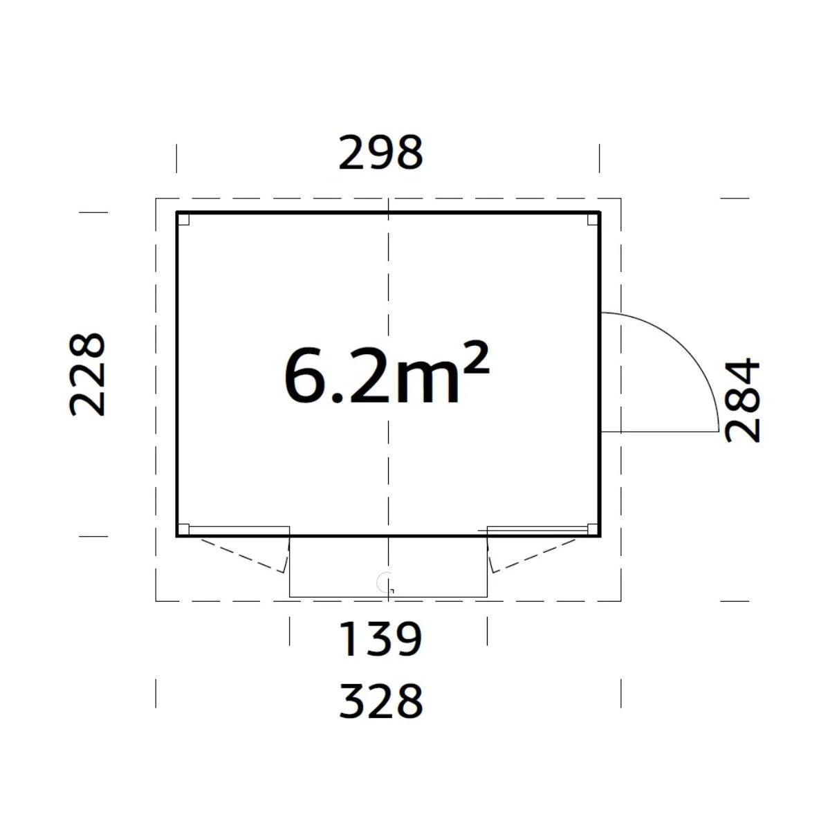 Losa Legnami Chiosco Marian pieghevole - Casetta da giardino in legno impregnato 298x228 cm