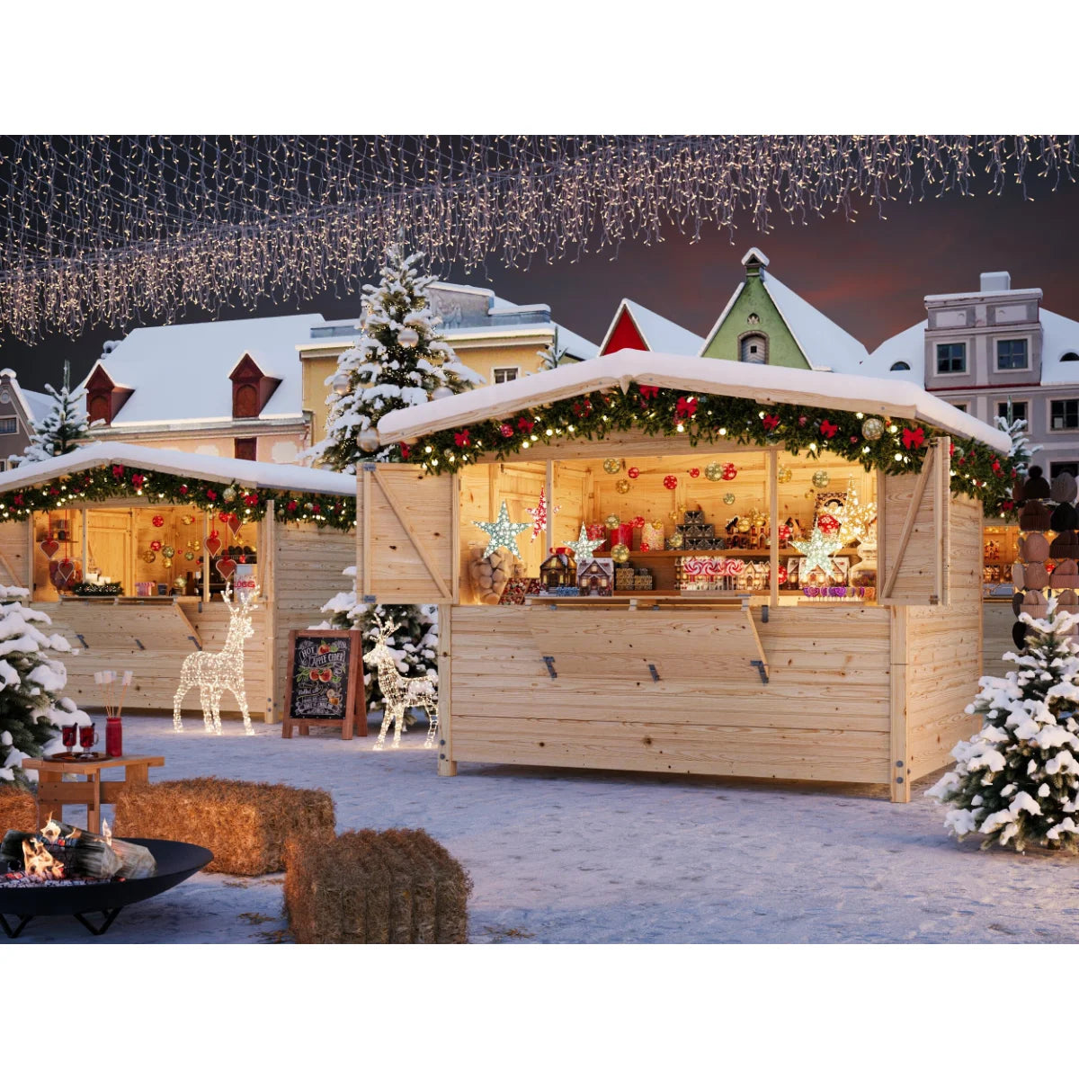 Losa Legnami Chiosco Marian pieghevole - Casetta da giardino in legno impregnato 298x228 cm