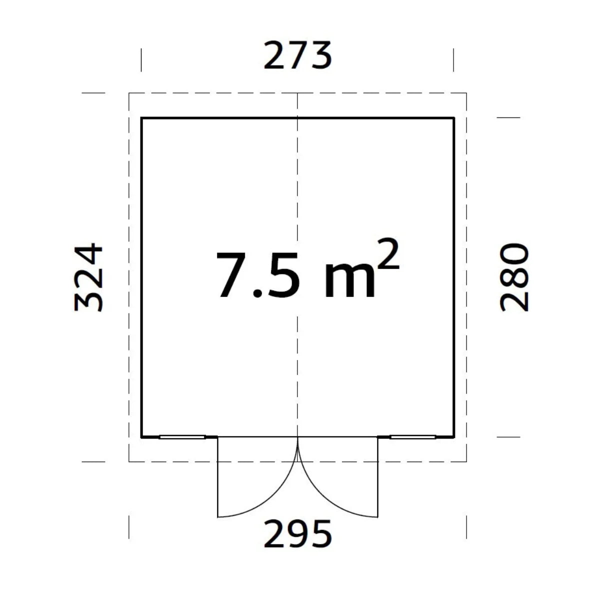 Losa Legnami Dan B - Casetta da giardino in legno impregnato 273x280 cm