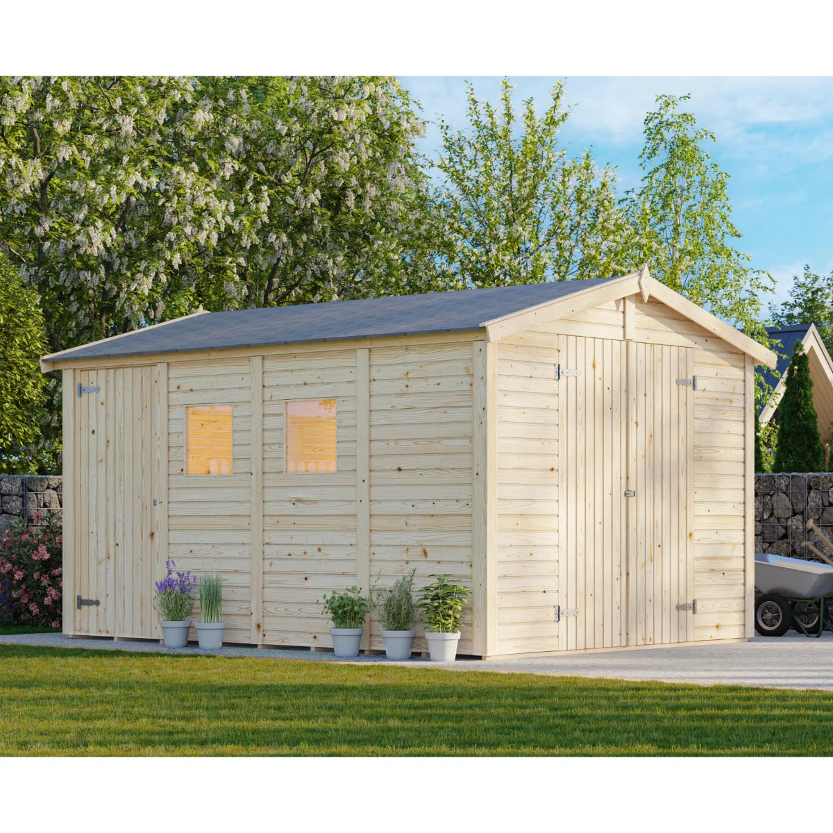 Losa Legnami Dan C - Casetta da giardino in legno impregnato 273x370 cm