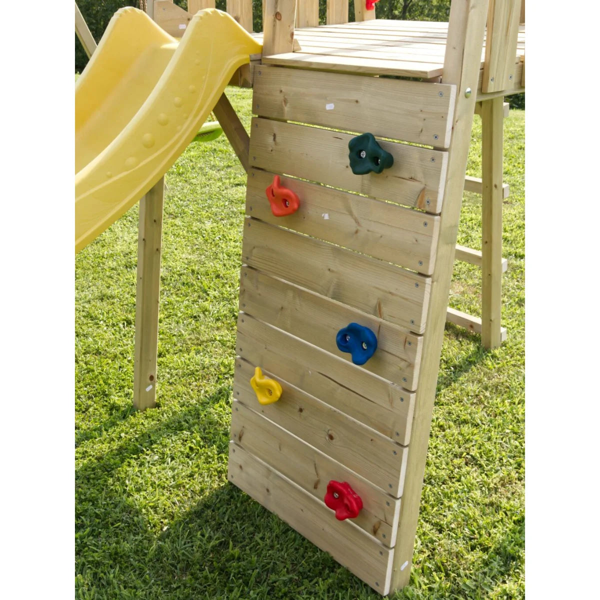 Losa Legnami Kicca 1 - Casetta da giardino per bambini torretta con arrampicata e scivolo