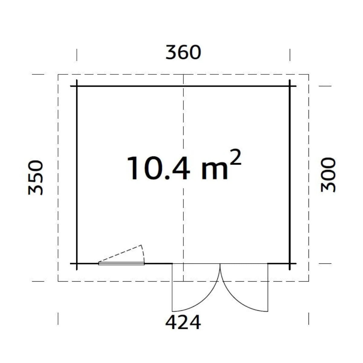 Losa Legnami Klara - Casetta da giardino in legno impregnato 380x320 cm