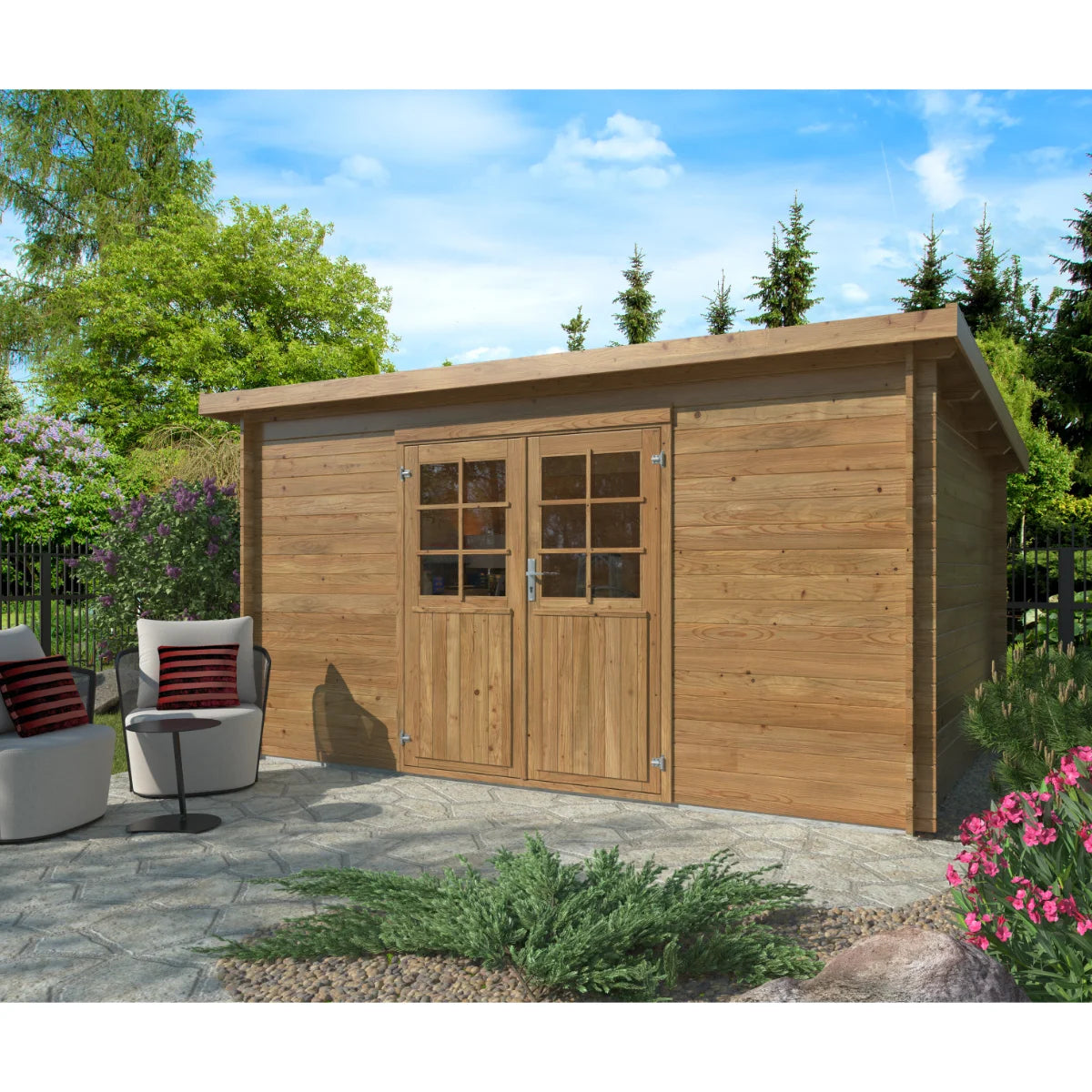 Losa Legnami Lola B - Casetta da giardino in legno impregnato 406x292 cm