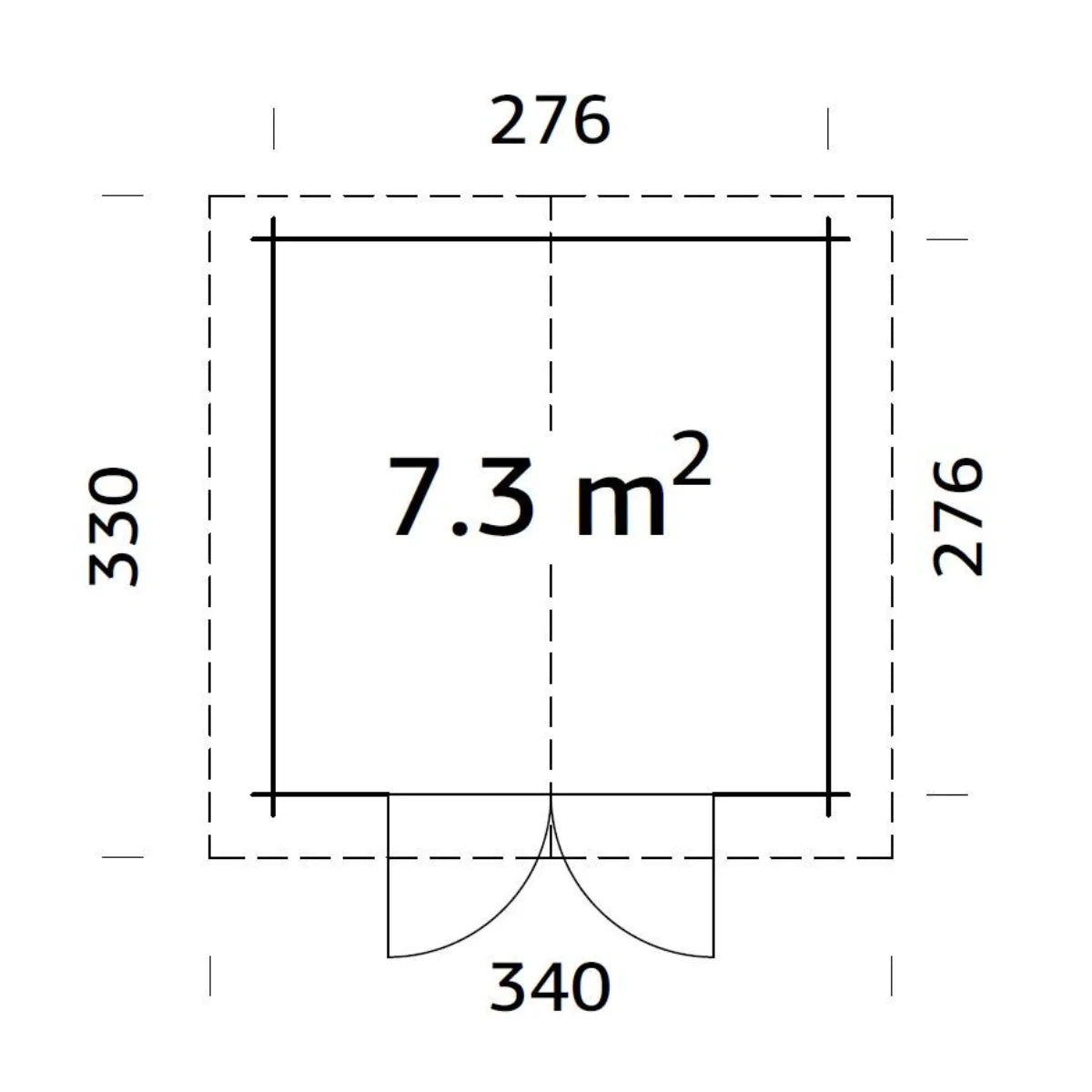 Losa Legnami Lotta A - Casetta da giardino in legno impregnato 296x296 cm