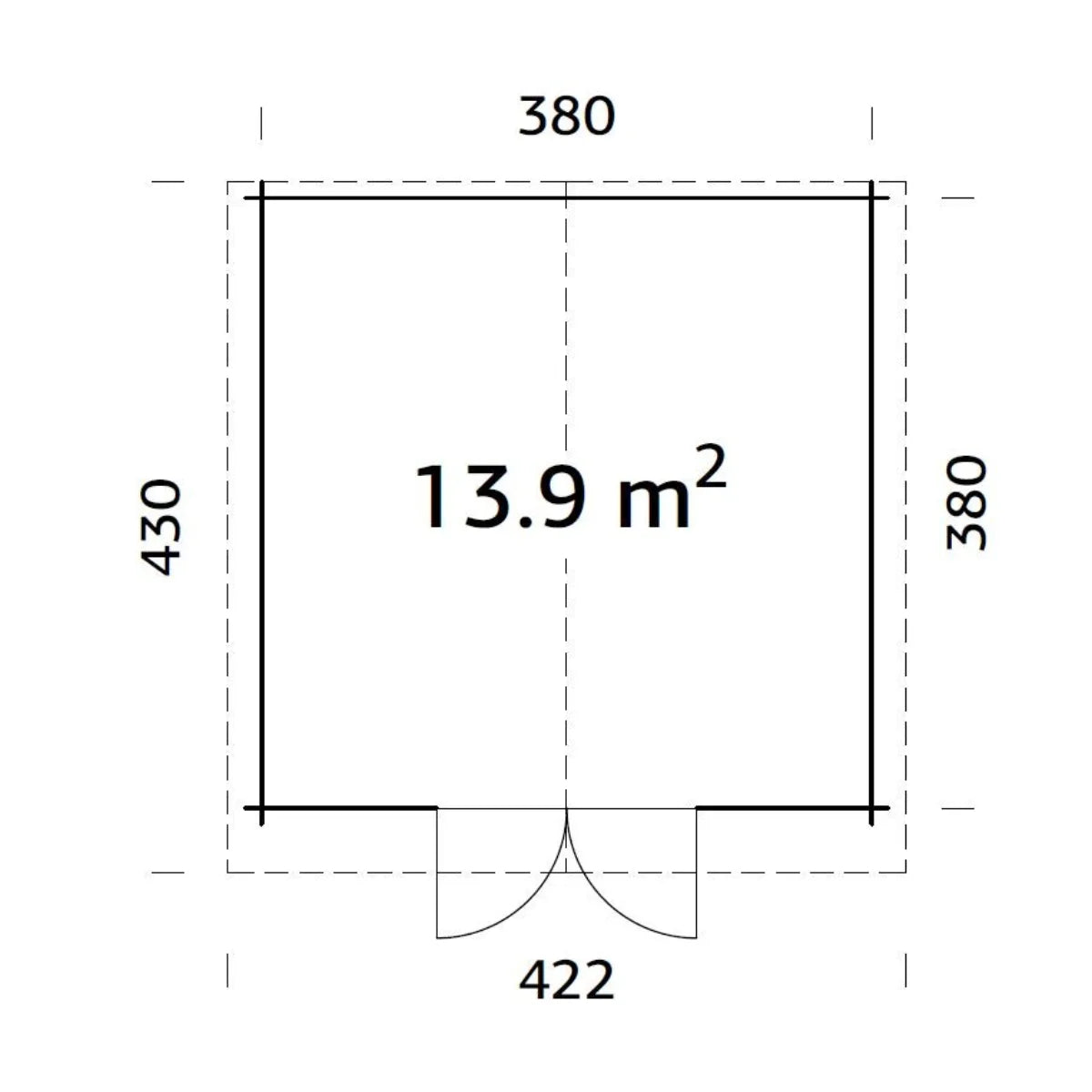 Losa Legnami Lotta B - Casetta da giardino in legno impregnato 400x400 cm