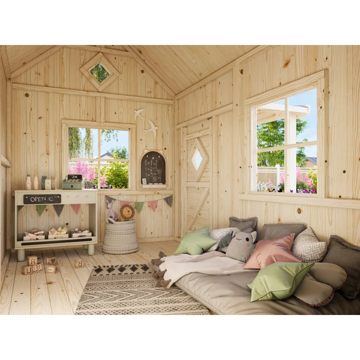 Losa Legnami Otto - Casetta da giardino per bambini in legno impregnato 233x157 cm