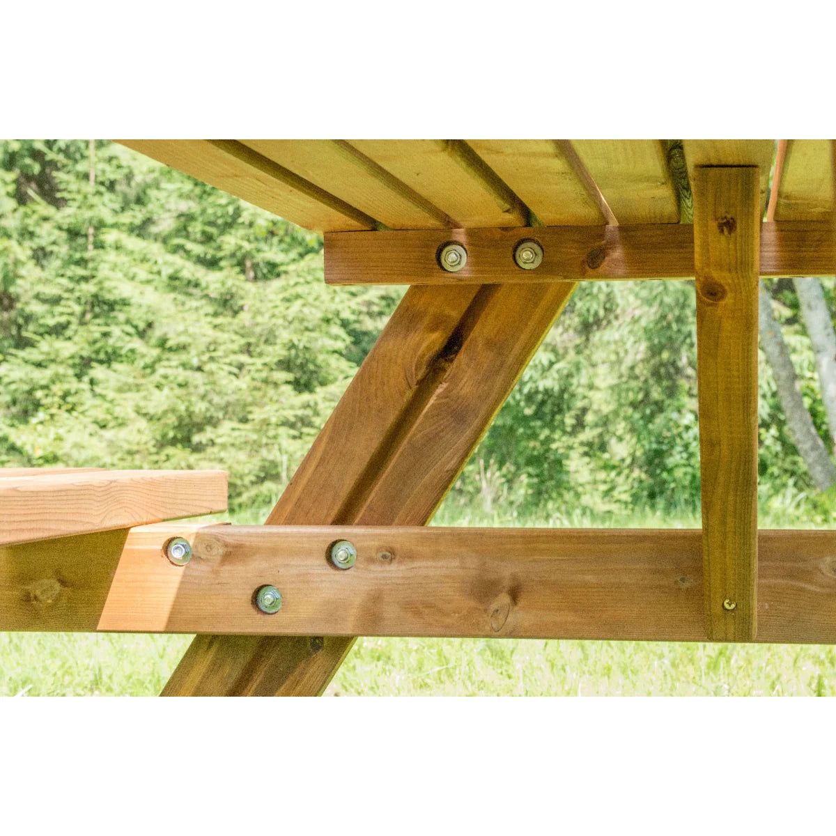Losa Legnami Picnic Oasi inclusive - Tavolo con panche in legno da giardino 177x154x74 cm
