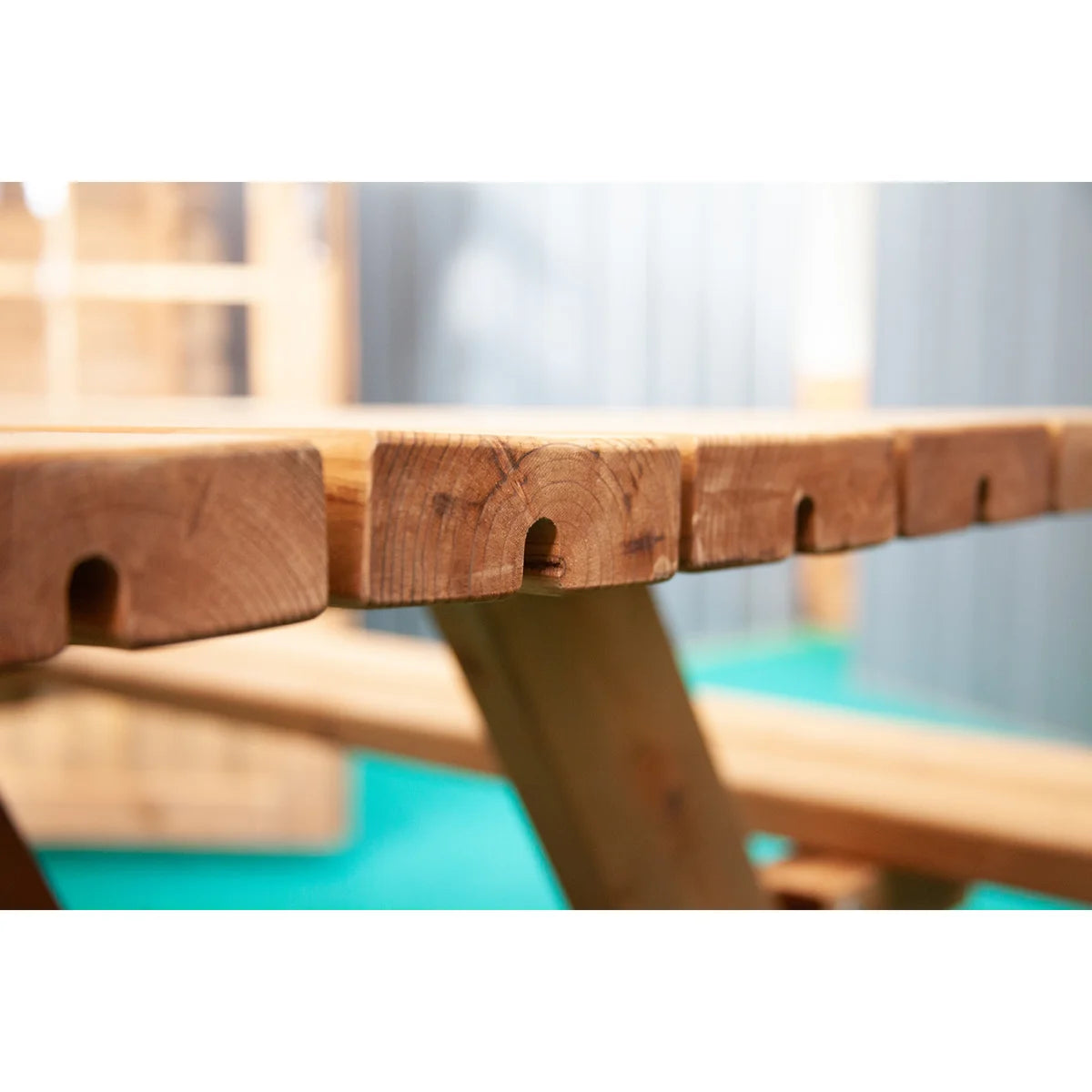 Losa Legnami Picnic Oasi inclusive - Tavolo con panche in legno da giardino 177x154x74 cm