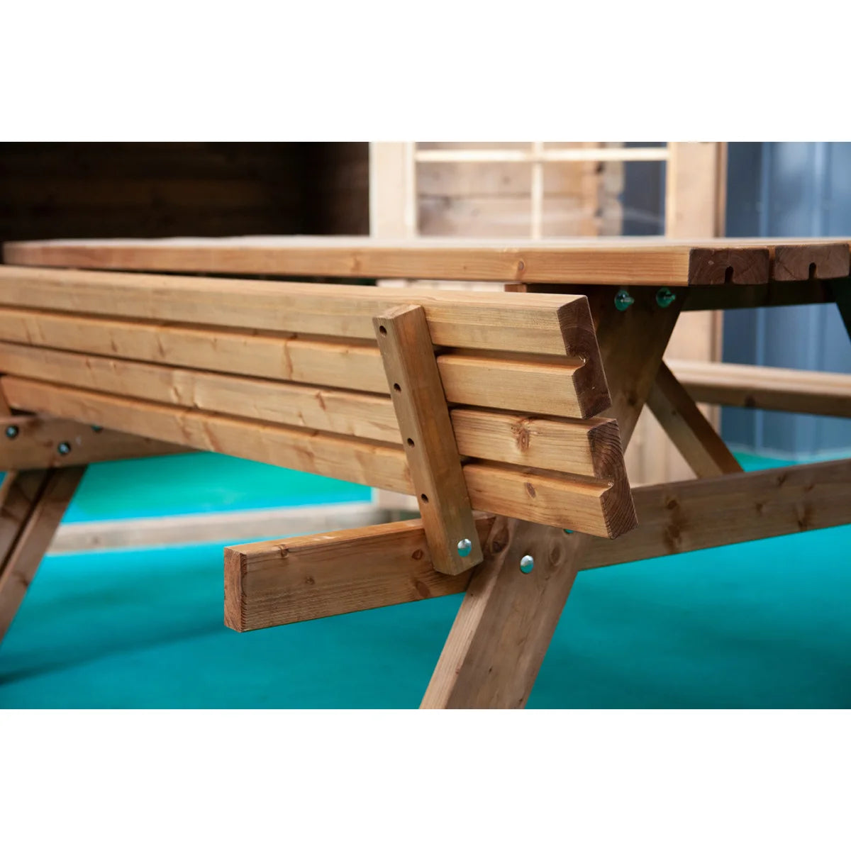 Losa Legnami Picnic Oasi inclusive - Tavolo con panche in legno da giardino 177x154x74 cm