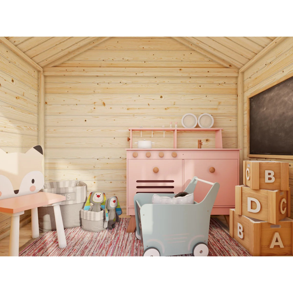 Losa Legnami Toby - Casetta da giardino per bambini in legno impregnato 180x192 cm