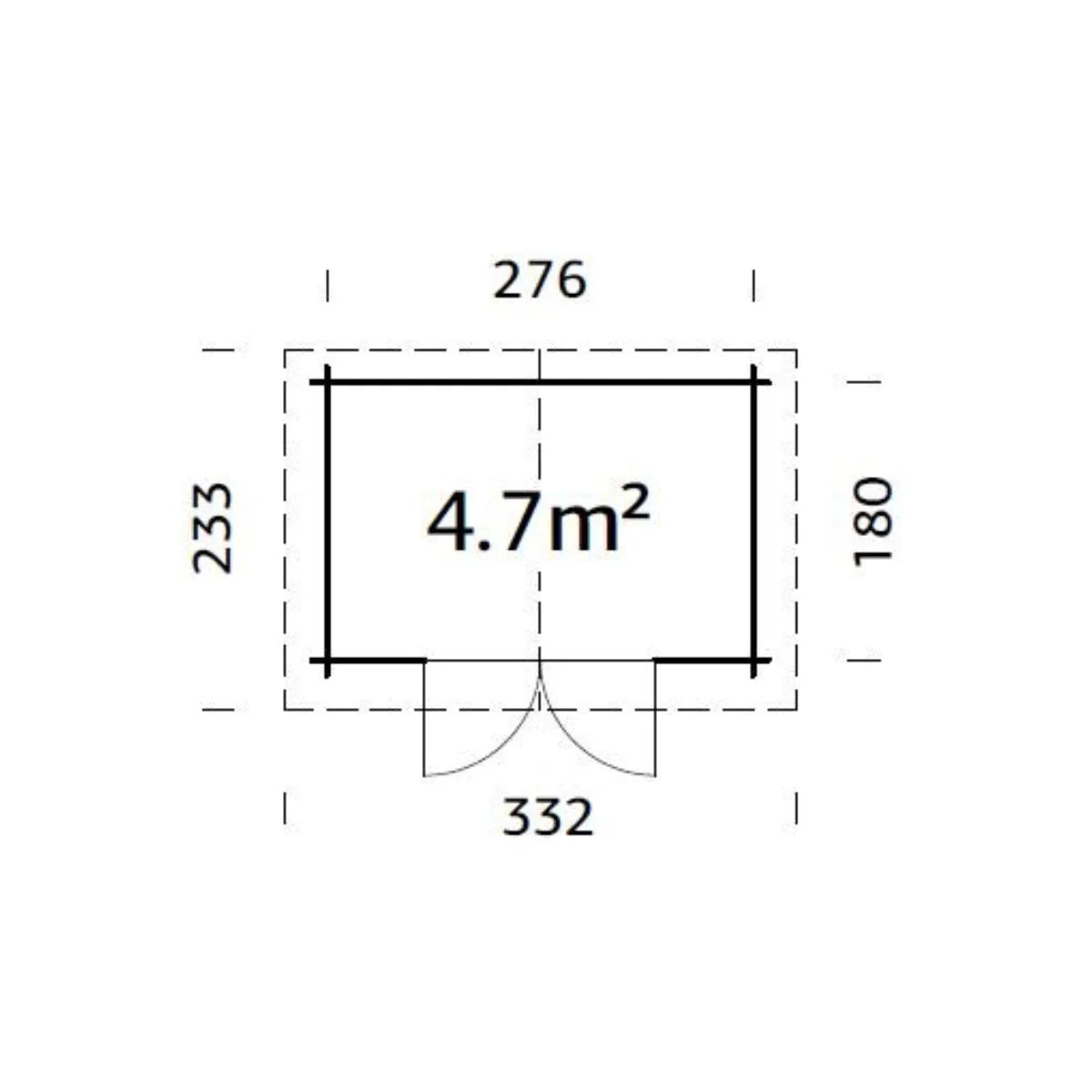 Losa Legnami Valentine A - Casetta da giardino in legno impregnato 320x120x50cm