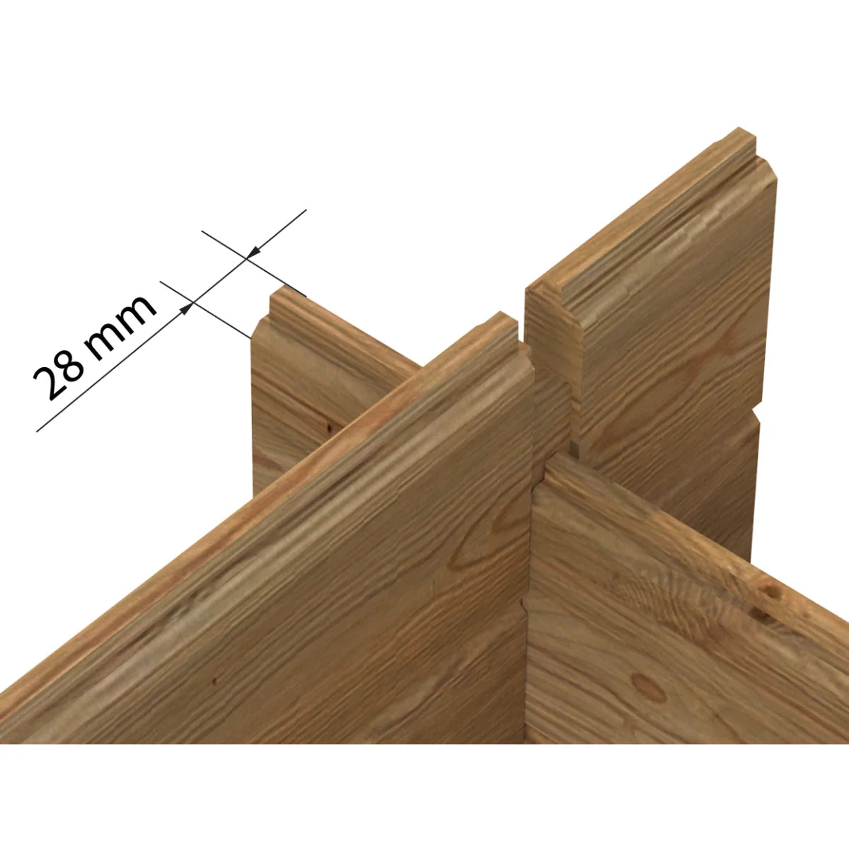 Losa Legnami Valentine A - Casetta da giardino in legno impregnato 320x120x50cm