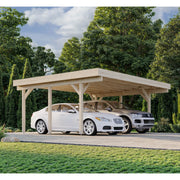 Losa Legnami Carport DOPPIO - Ripara Auto in legno con copertura 512X600 cm