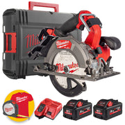 Milwaukee M18 FCSDC165-552C - Sega circolare a batteria 18V da 125 mm per tagli profondi - 2 x 5,5 Ah