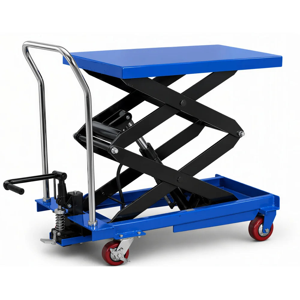 Marcotools 05.085.30 - Piattaforma mobile sollevamento idraulico a pedale forbice doppia 500kg