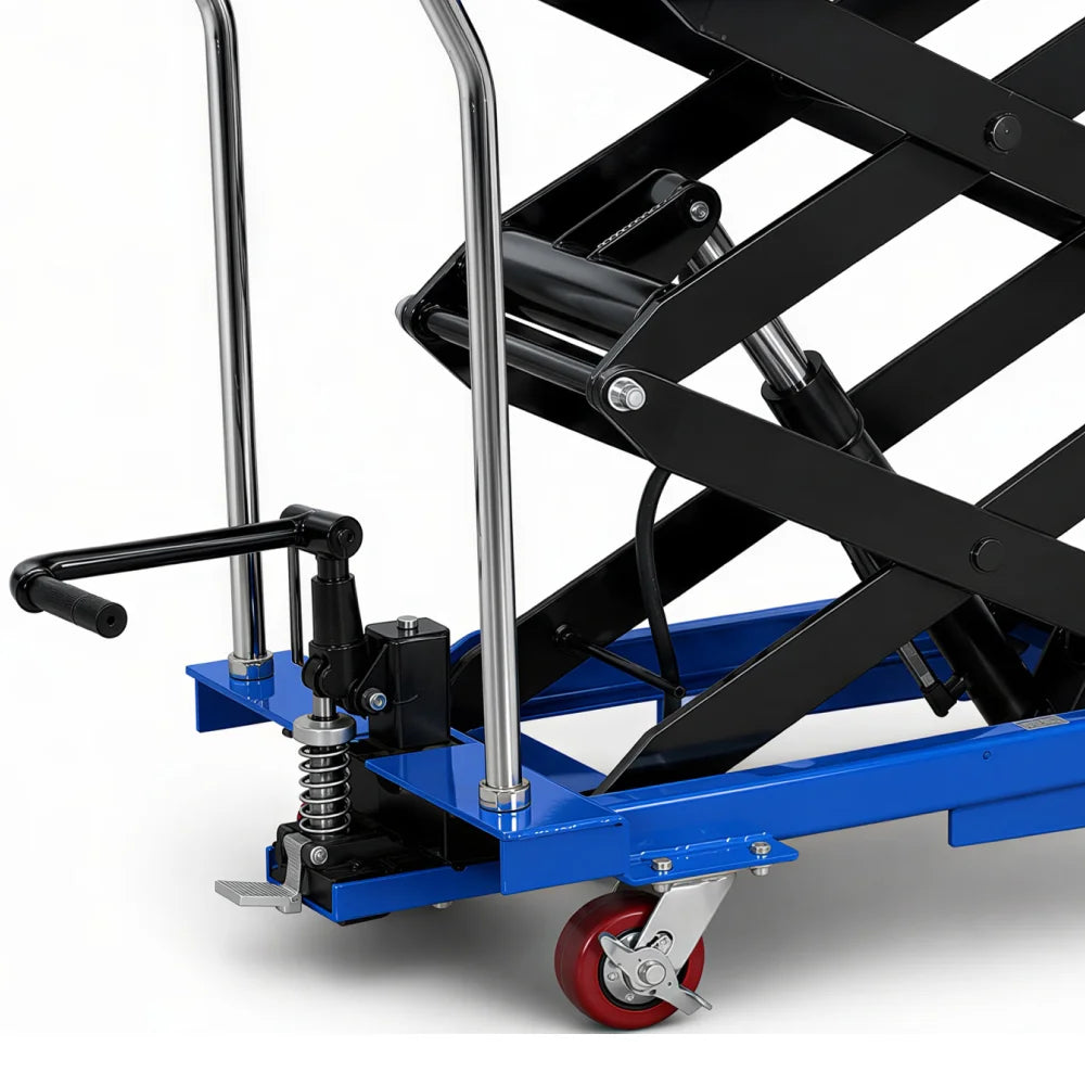 Marcotools 05.085.30 - Piattaforma mobile sollevamento idraulico a pedale forbice doppia 500kg