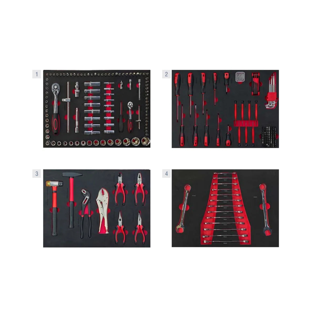 Marcotools 05.088.156 - Carrello cassettiera officina 7 cassetti completo di 290 utensili