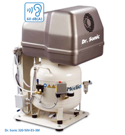 Medicair Dr.Sonic 320-50V-ES-3M compressore senza olio con essiccatore per laboratori dentistici e odontotecnici , 50 litri 220V 8 Bar